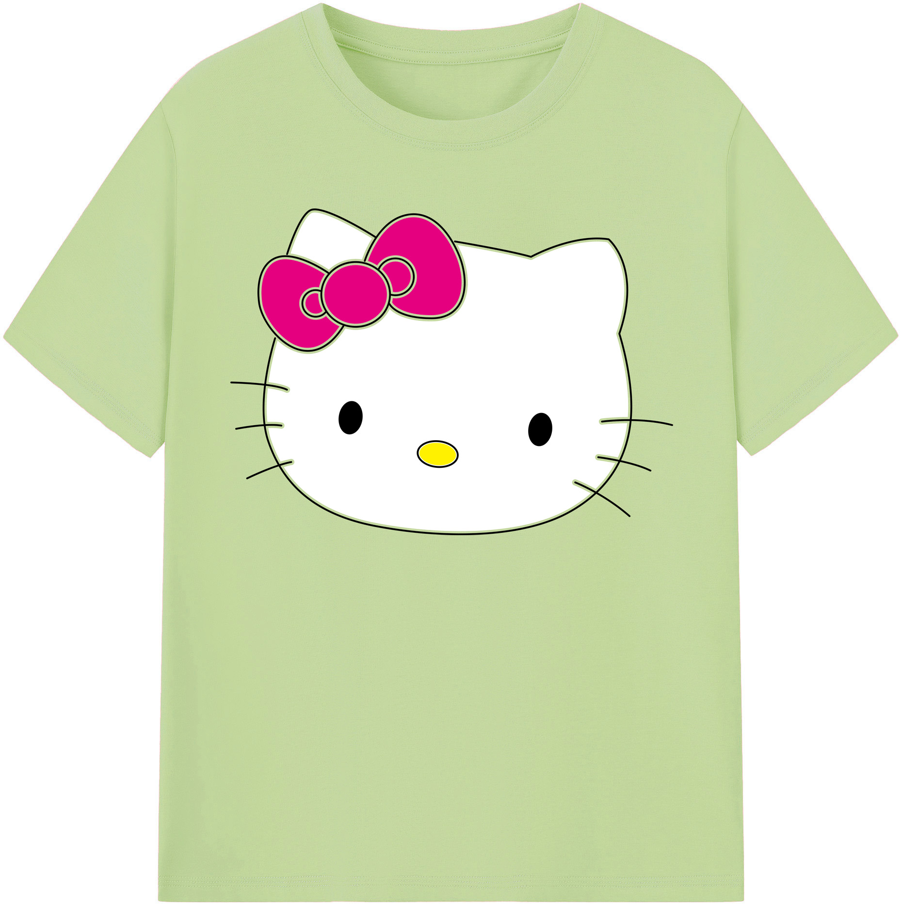（画像用） Hello Kitty ハローキティ 綿100％半袖Tシャツ（フロントプリント）